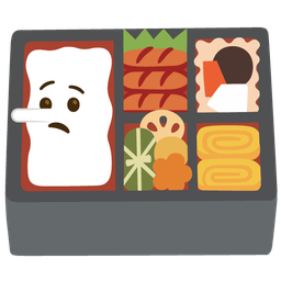 lying face and bento box