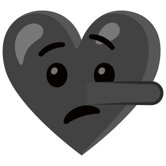 Lying face and Black heart