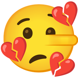 lying face and broken heart