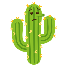 lying face and cactus