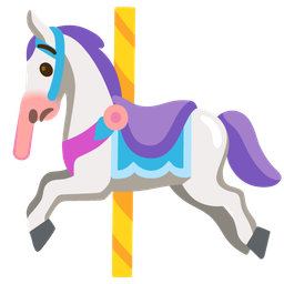 lying face and carousel horse