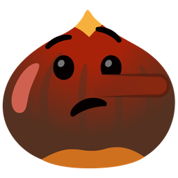 lying face and chestnut