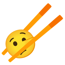 lying face and chopsticks