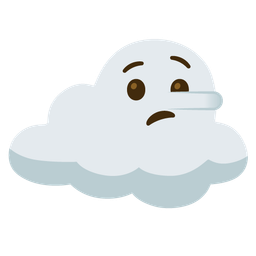 lying face and cloud