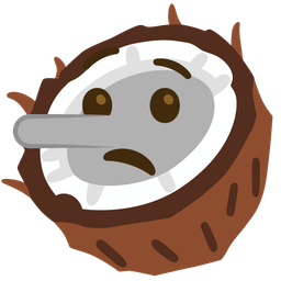 lying face and coconut