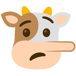 lying face and cow face