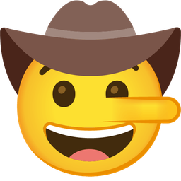 lying face and cowboy hat face