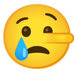 lying face and crying face