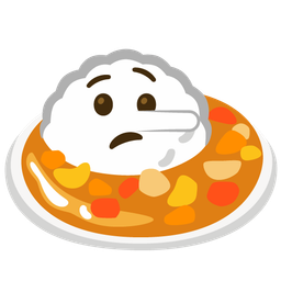 lying face and curry rice