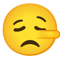 lying face and disappointed face