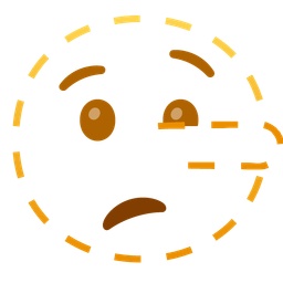 lying face and dotted line face