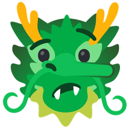 lying face and dragon