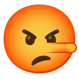 lying face and enraged face