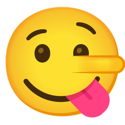 Lying face and Face savoring food