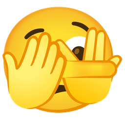 lying face and face with peeking eye