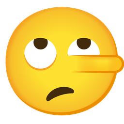 lying face and face with rolling eyes