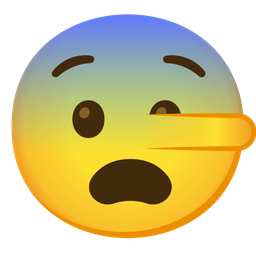 lying face and fearful face