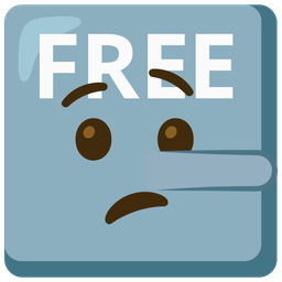 lying face and FREE button