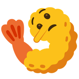 lying face and fried shrimp