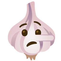 lying face and garlic