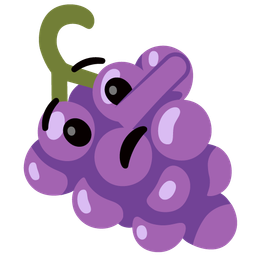 lying face and grapes