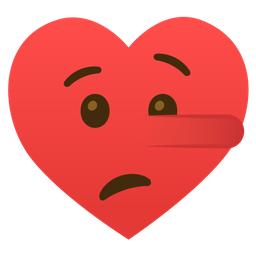 lying face and heart suit