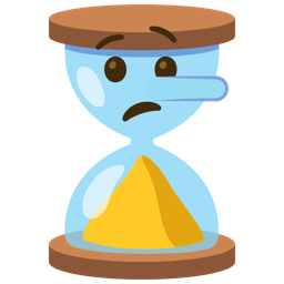 lying face and hourglass done