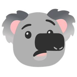 lying face and koala