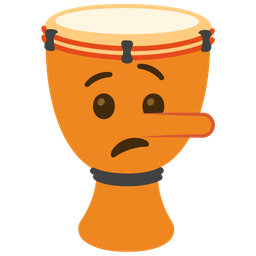 lying face and long drum