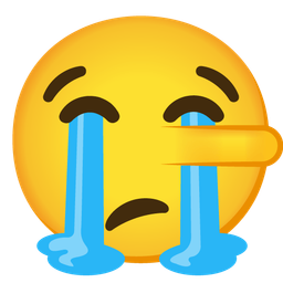 lying face and loudly crying face