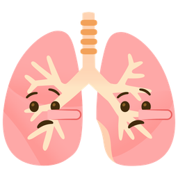 lying face and lungs