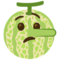 lying face and melon