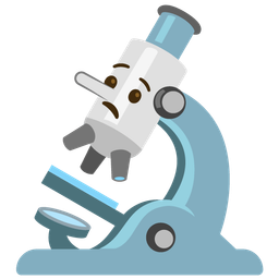 lying face and microscope