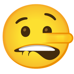 lying face and mouth