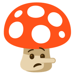 lying face and mushroom