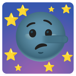 lying face and new moon face