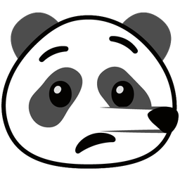 lying face and panda