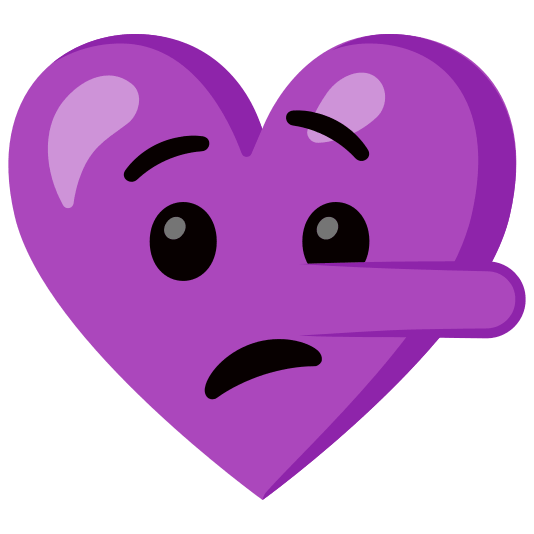 Lying face and Purple heart