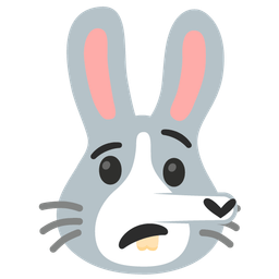 lying face and rabbit face