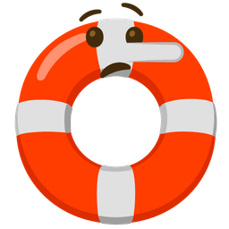 lying face and ring buoy