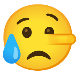 lying face and sad but relieved face