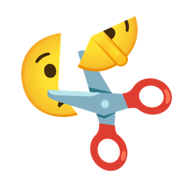 lying face and scissors