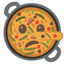 lying face and shallow pan of food