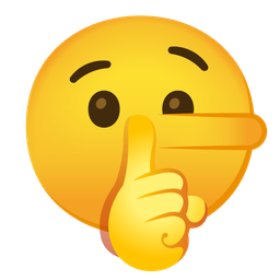 lying face and shushing face