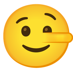 Lying face and Slightly smiling face