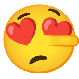 Lying face and Smiling face with heart-eyes