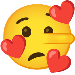 Lying face and Smiling face with hearts