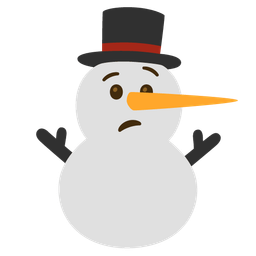 lying face and snowman without snow