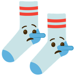 lying face and socks