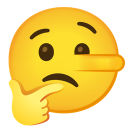 lying face and thinking face